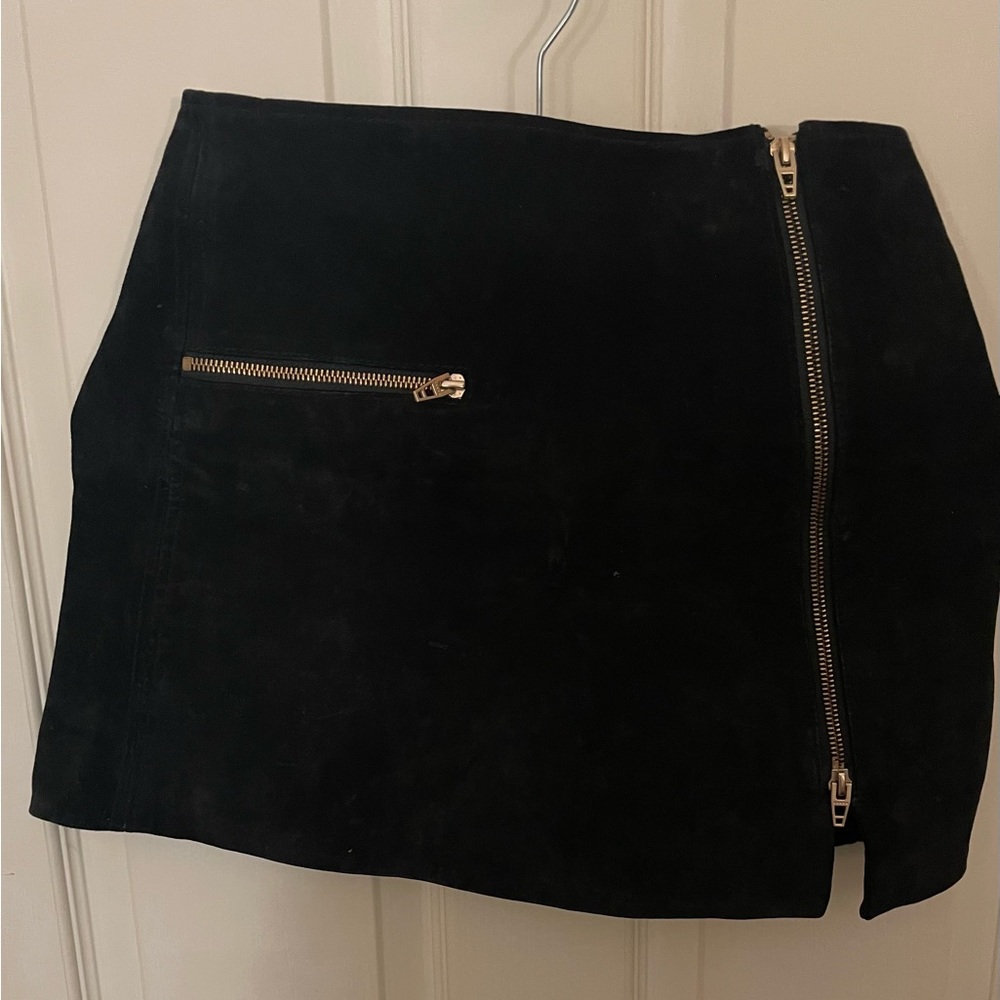 BLANKNYC Suede Black Miniskirt Size 25